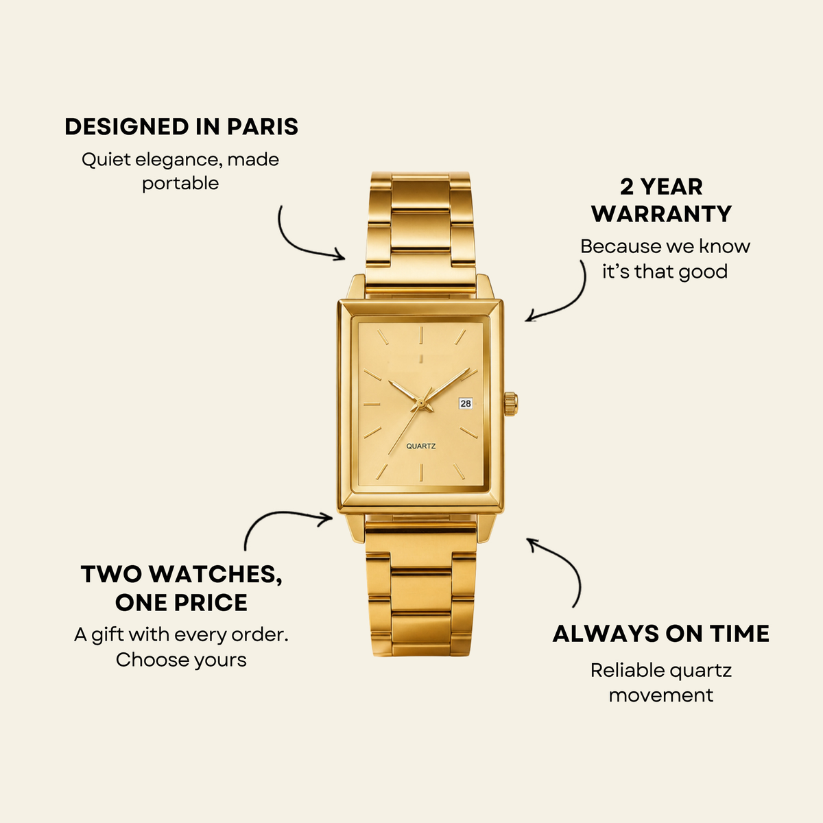 Le Marais Watch Pearl, women's watch in Pearl by Lumière, image 6