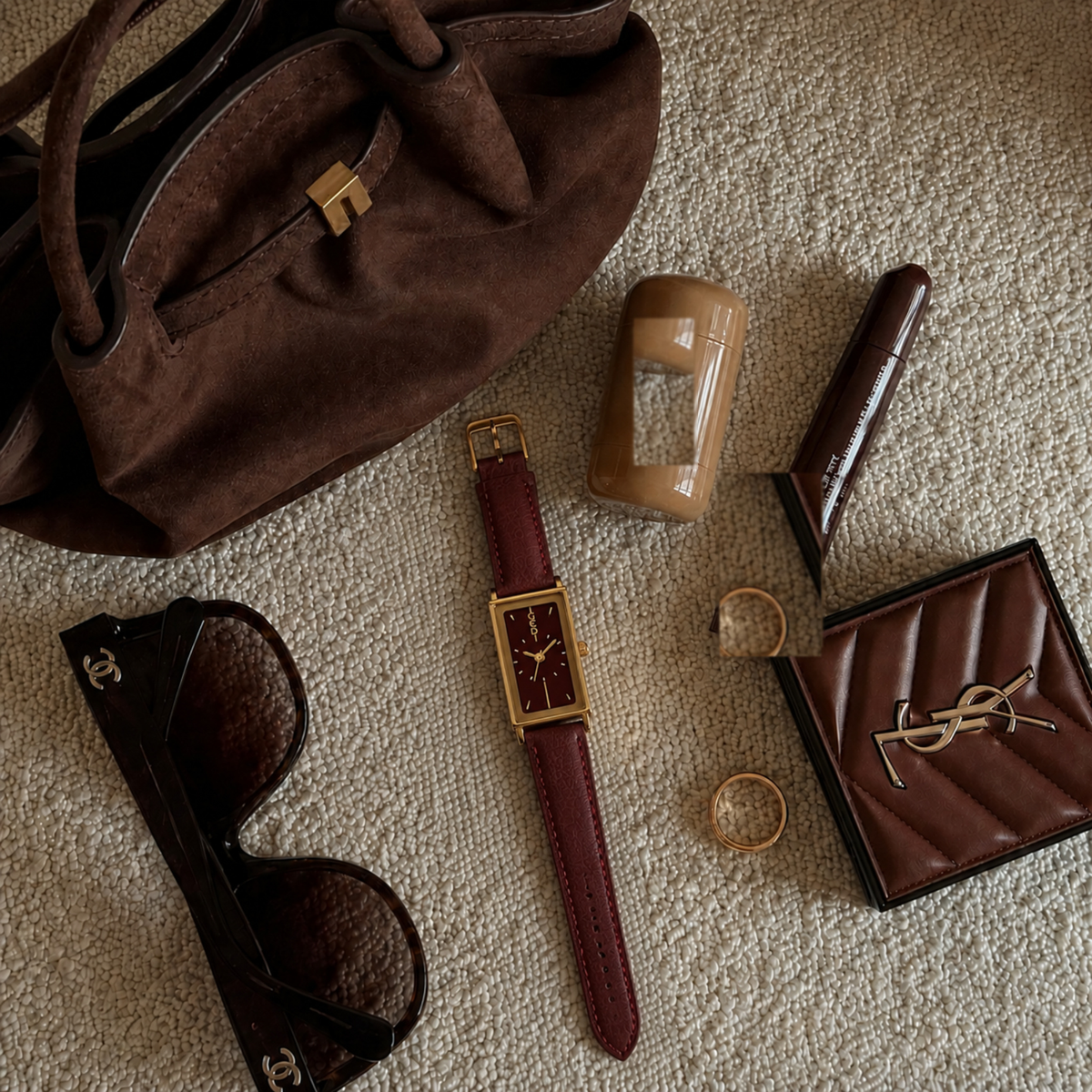Montaigne Watch Burgundy, women's watch in Burgundy by Lumière, image 10