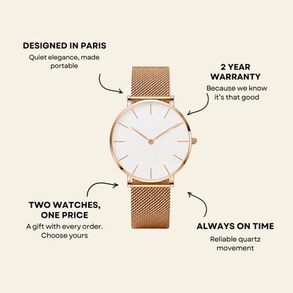 Trocadéro Watch Blush, women's watch in Blush by Lumière, image 6