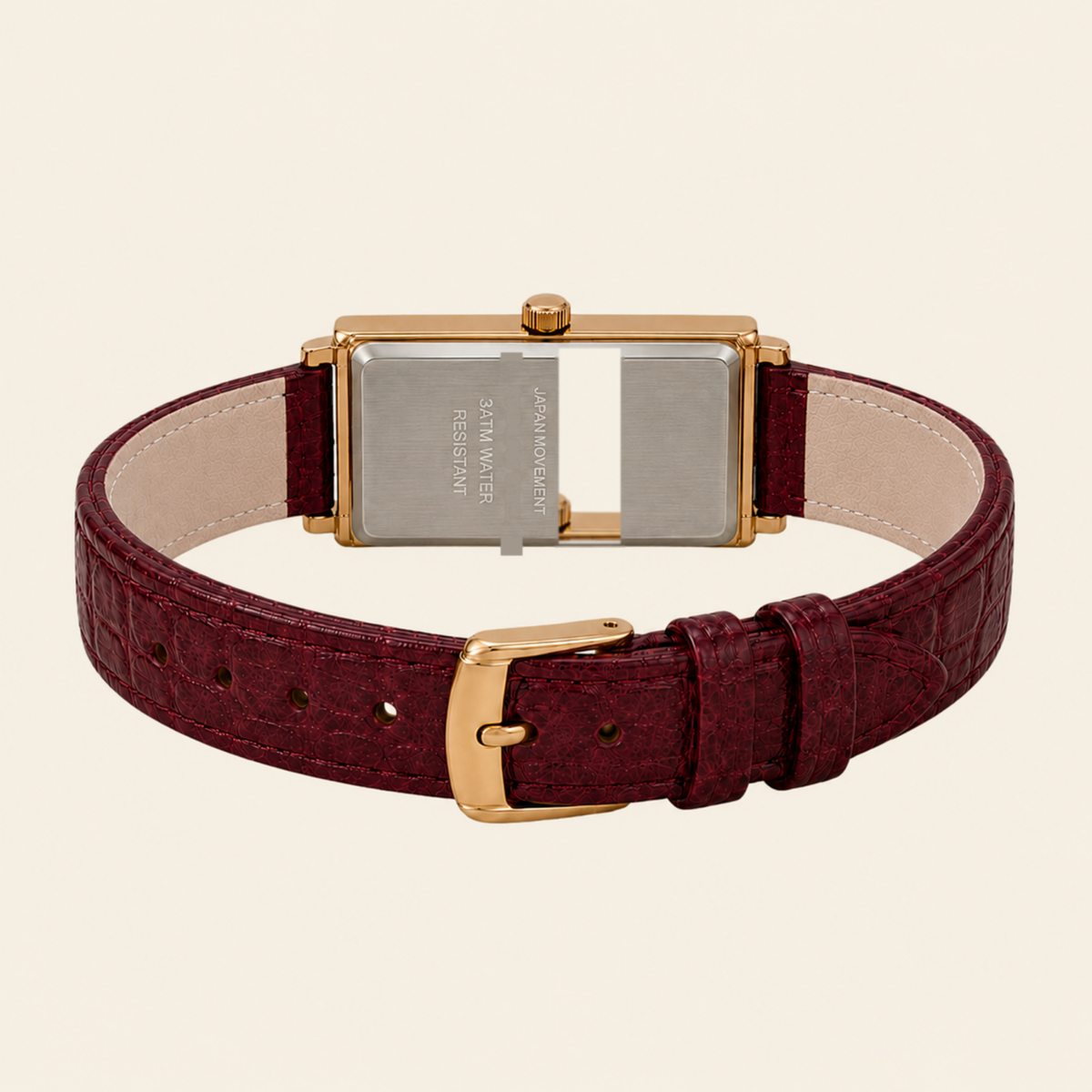 Montaigne Watch Burgundy, women's watch in Burgundy by Lumière, image 8