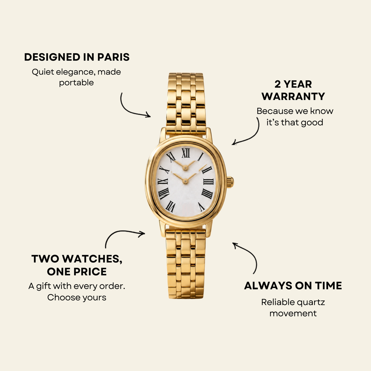 St-Germain Watch Gold, women's watch in Gold by Lumière, image 6