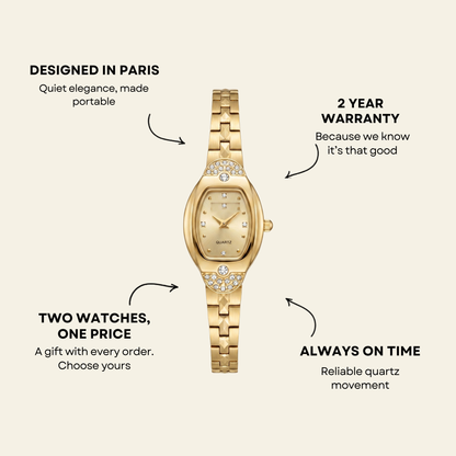 Trocadéro Watch Gold, women's watch in Gold by Lumière, image 5