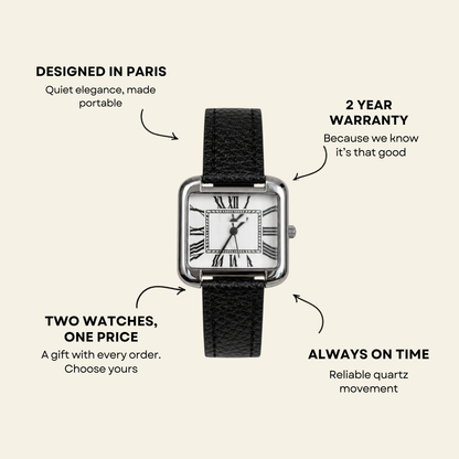 Concorde Watch Black, women's watch in Black by Lumière, image 7
