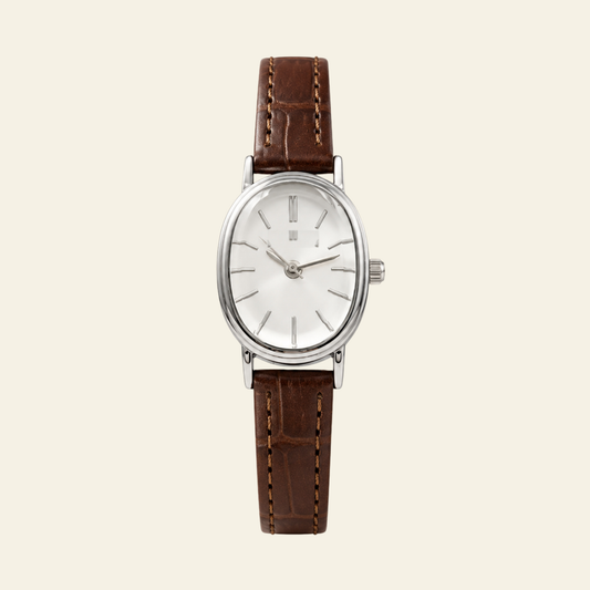 Madeleine Watch Cognac, women's watch in Cognac by Lumière