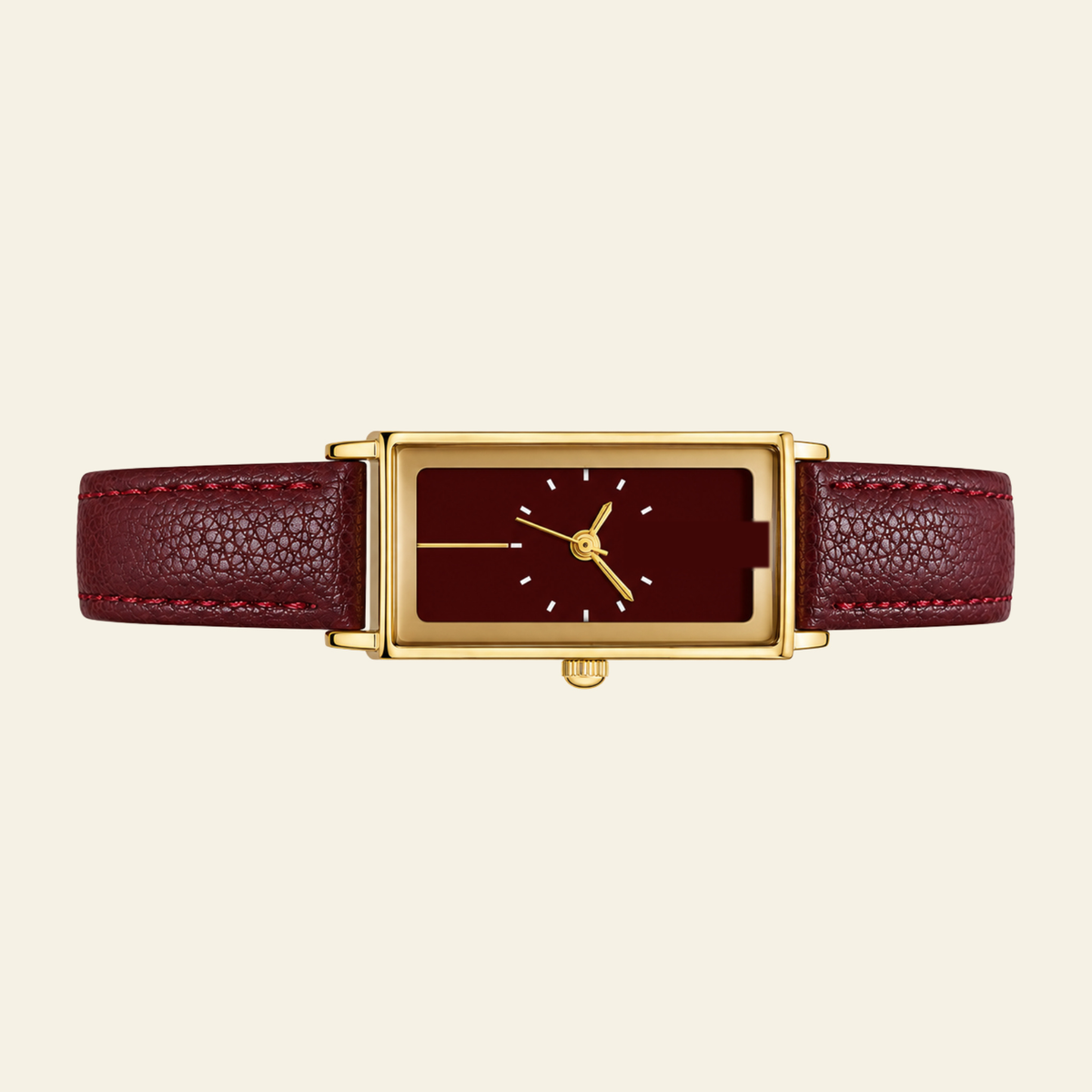 Montaigne Watch Burgundy, women's watch in Burgundy by Lumière, image 6