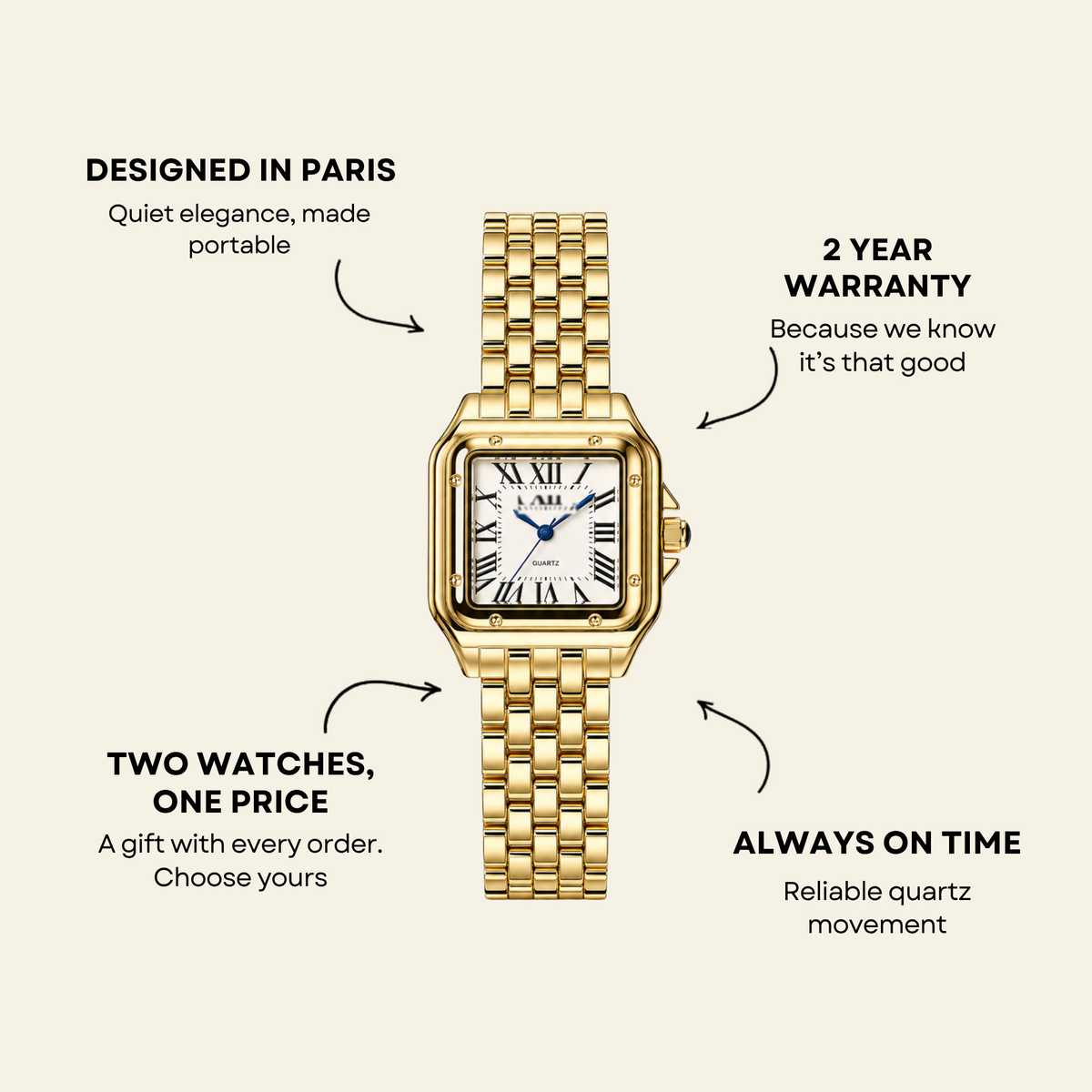 Le Marais Watch Ivoire, women's watch in Ivoire by Lumière, image 6