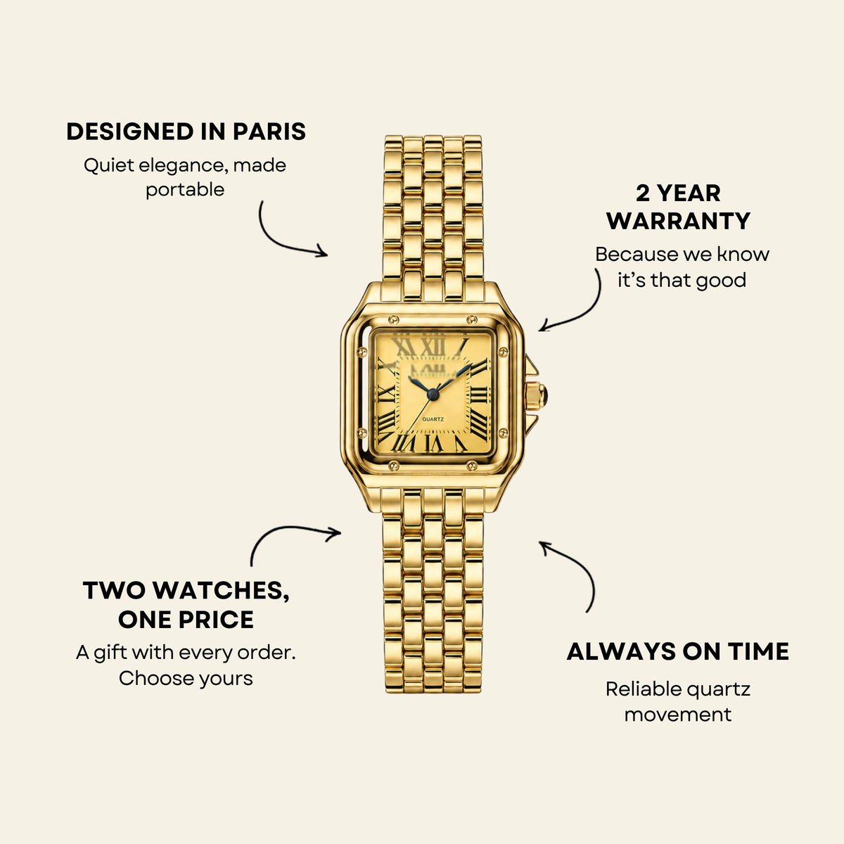 Le Marais Watch Soleil, women's watch in Soleil by Lumière, image 6