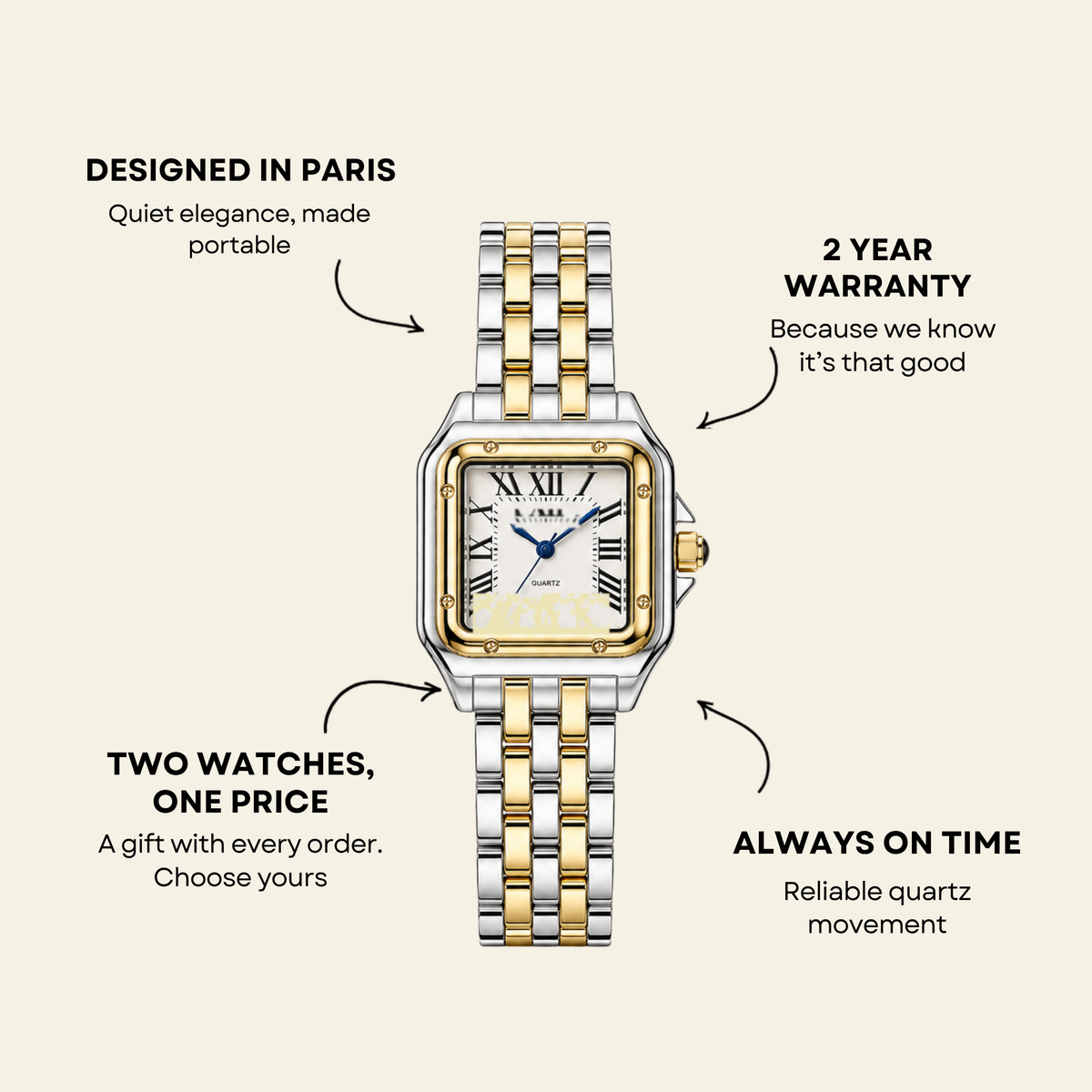 Le Marais Watch Aurore, women's watch in Aurore by Lumière, image 6