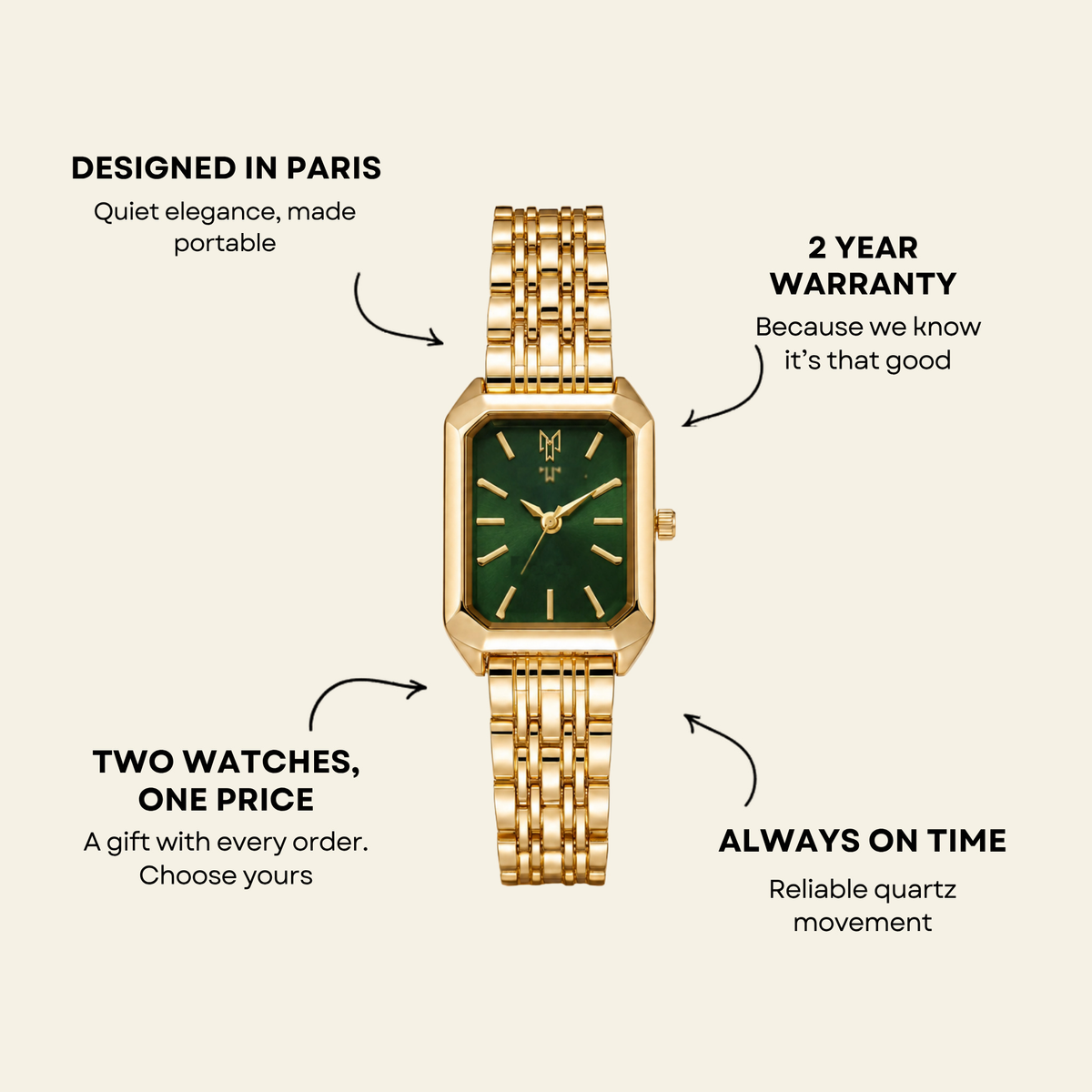 Le Marais Watch Forest, women's watch in Forest by Lumière, image 6