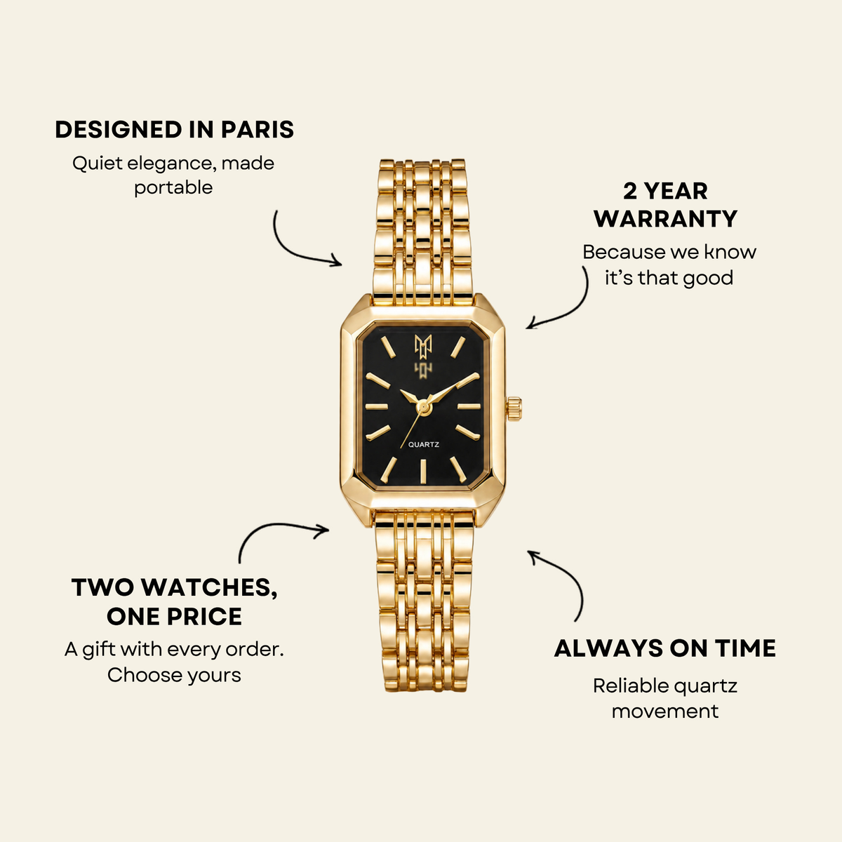 Le Marais Watch Midnight, women's watch in Midnight by Lumière, image 6