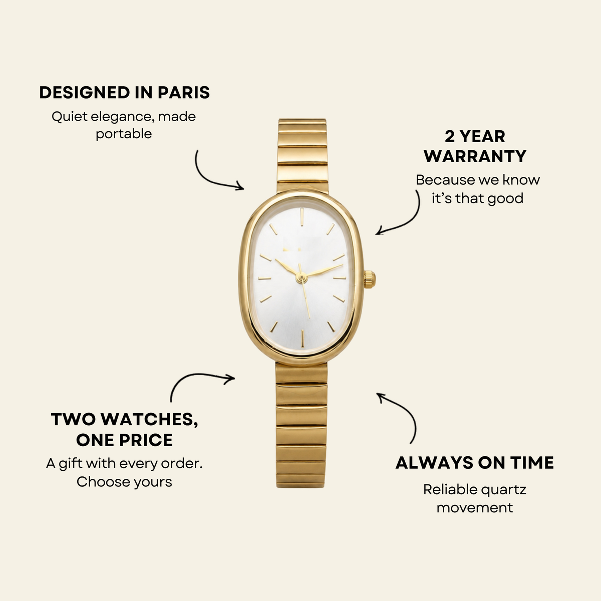 Le Marais Watch Moonlight, women's watch in Moonlight by Lumière, image 6